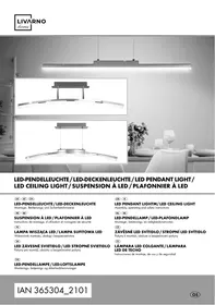 Notice LIVARNO HOME SUSPENSION LED à INTENSITé VARIABLE Produit de consommation