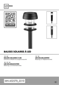 Notice LIVARNO BALISES SOLAIRES à LED Produit de consommation