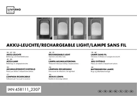 Notice LIVARNO HOME LAMPE LED PORTABLE Produit de consommation