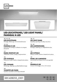 Notice LIVARNO PANNEAU à LED Produit de consommation
