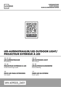 Notice LIVARNO PROJECTEUR EXTéRIEUR à LED Produit de consommation