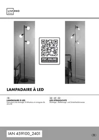 Notice LIVARNO LAMPADAIRE à LED Produit de consommation