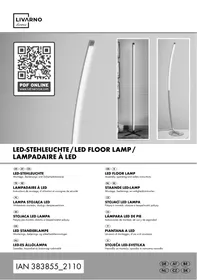 Notice LIVARNO LAMPADAIRE LED SMART HOME Produit de consommation