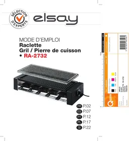 ELSAY  - Raclette grill et pierre à cuire - Sélection d'Experts - Elsay - 10 personnes