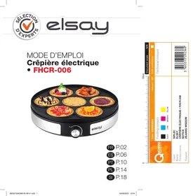 Crêpière Elsay 2 en 1 avec Plaque réversible ELSAY