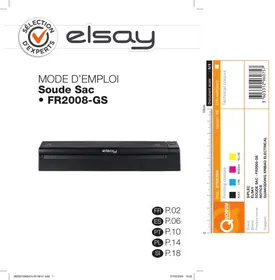 Notice ELSAY MACHINE SOUS VIDE ELSAY Machine sous vide