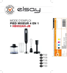 ELSAY plongeant 4 en 1 - HB952AH-JB - Mixeur