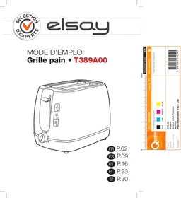 Notice ELSAY T389A00 Torradeira