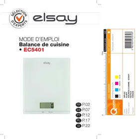 Notice ELSAY EC5401 Balance de cuisine