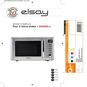Notice ELSAY GRIL - 20UG80-L Micro-ondes grill