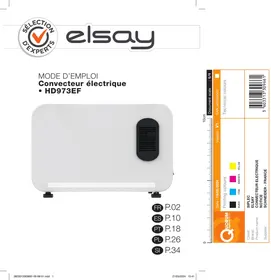 Notice ELSAY HD973EF Convecteur électrique