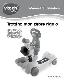 VTECH Trotinette parlante Trottino mon zèbre rigolo - Trottinette enfant
