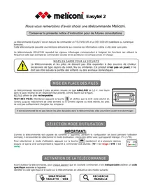 MELICONI EASYTEL 2 EN 1 - Télécommande