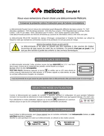 MELICONI EASYTEL 4 EN 1 - Télécommande