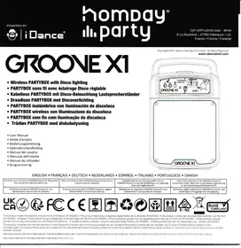 Notice HOMDAY PARTY GROOVE X1 IDANCE Enceinte
