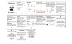 Notice CRYSTALSOUND TWS BTE-804S écouteurs
