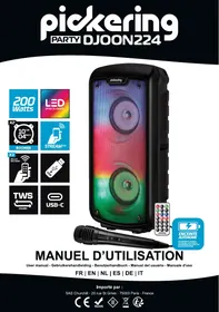 Notice PICKERING PARTYDJOON 224 Enceinte amplifiée
