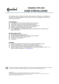 Notice CONNECTLAND USB Carte son