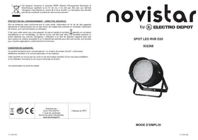 PAR 64 SPOT LED RVB D20 NOVISTAR