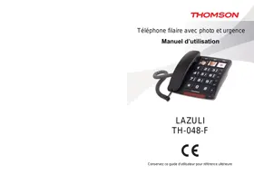Notice THOMSON LAZULI NOIR Téléphone filaire