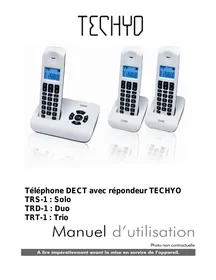 Notice TECHYO TRS-1, TRD-1, TRT-1 Téléphone fixe