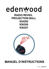 EDENWOOD PROJECTION BALL NOIR - Radio-réveil