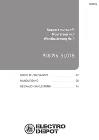 Notice ELECTRO DEPOT 935396 SL01B - SUPPORT MURAL INCLINABLE N°1 Wandhalterungen