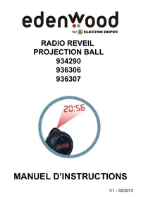 EDENWOOD PROJECTION BALL ROSE - Radio-réveil