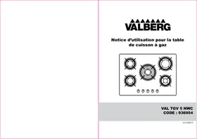 VALBERG VAL TGV 5 NWC - Table de cuisson au gaz