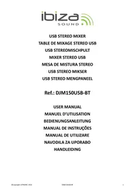 Notice IBIZA DJM150 USB BLUETOOTH Table de mixage