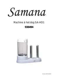 Notice SAMANA SA-HD1 Machine à hot dog