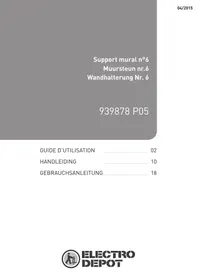 Notice ELECTRO DEPOT N°6 Wandhalterung