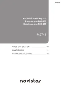 Notice NOVISTAR FOG MACHINE 400W PACK Machine à fumée
