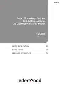 EDENWOOD Boule LED rechargeable waterproof 30 cm - Beleuchtung