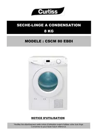 Notice CURTISS CSCM 80 EBDI Sèche-linge