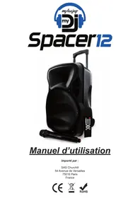 Notice MYDEEJAY SPACER 12 Enceinte amplifiée