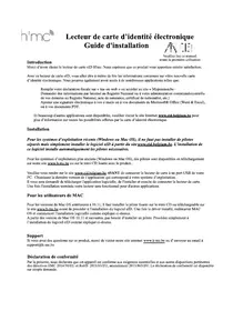 Notice HMC CRID01B Lecteur multimédia