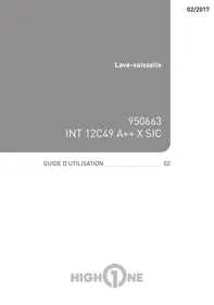 HIGH ONE INT 12C49 A++ X SIC - Lave-vaisselle intégrable