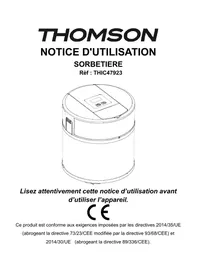 Notice THOMSON THIC47923 Sorbetière