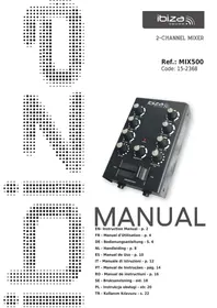 Notice IBIZA MIX500 Table de mixage