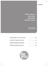 Notice BE YOU BY-HDID01 Secador de pelo