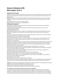 Notice THERMOSTAT TH-002/B Balai vapeur