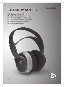 Notice KAORKA CASQUE  TV SANS FIL NOIR 474079 Koptelefoon