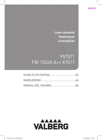 VALBERG FBI 15S45 A++ X701T - Lavavajillas