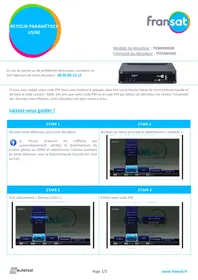 Notice TECHWOOD TK30FHD02B Décodeur TV