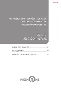 HIGH ONE 2D 212 A+ W742C - Réfrigérateur