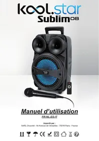 Notice KOOL START SUBLIM 8 Enceinte amplifiée