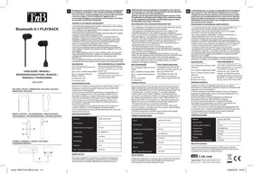 Notice TNB PLAYBACK écouteurs Bluetooth