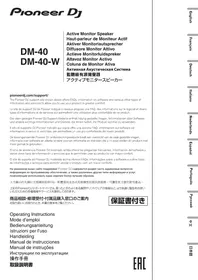 Notice PIONEER DJ DM 40 Enceinte amplifiée