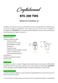 Notice CRYSTALSOUND 300 TWS écouteurs